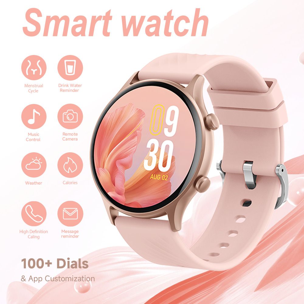 Bluetooth Call Smart Watch Women Men Sports Watch Smart voice assistant Couple Smartwatches Waterproof Smart Watch Heart Rate Monitoring Calories Pedometer Information notification Alarm Clock Watches