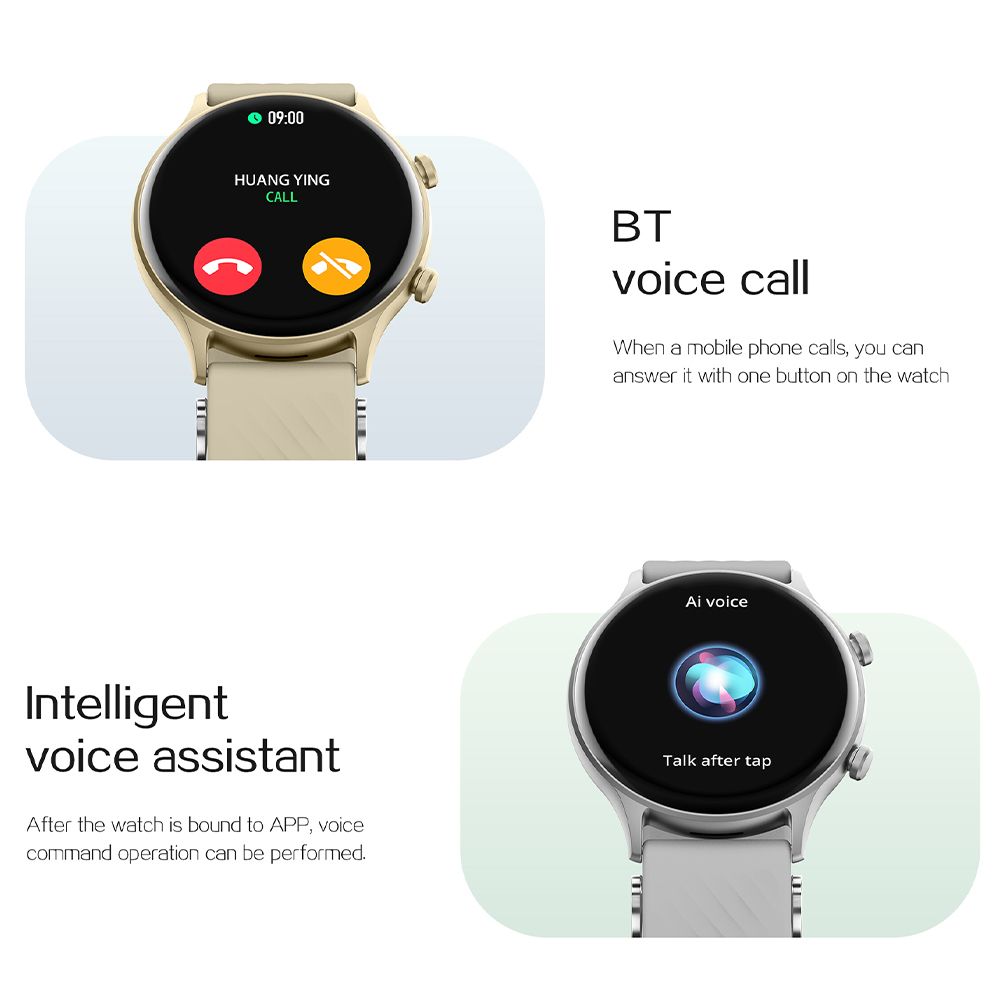 Bluetooth Call Smart Watch Women Men Sports Watch Smart voice assistant Couple Smartwatches Waterproof Smart Watch Heart Rate Monitoring Calories Pedometer Information notification Alarm Clock Watches
