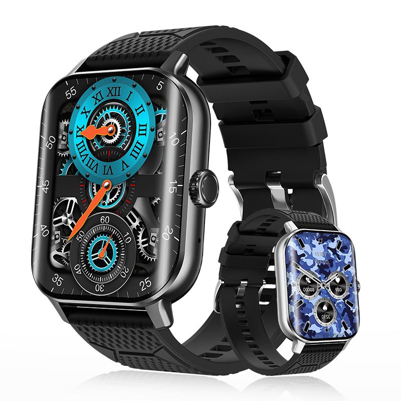 Men Women bluetooth smart watch 2.01 HD curved Screen NFC blood sugar Heart Rate Monitoring sports Smart bracelet Full Touch Wrist Watch For Women Stainless steel milanese Strap Fashion Men Smartwatch