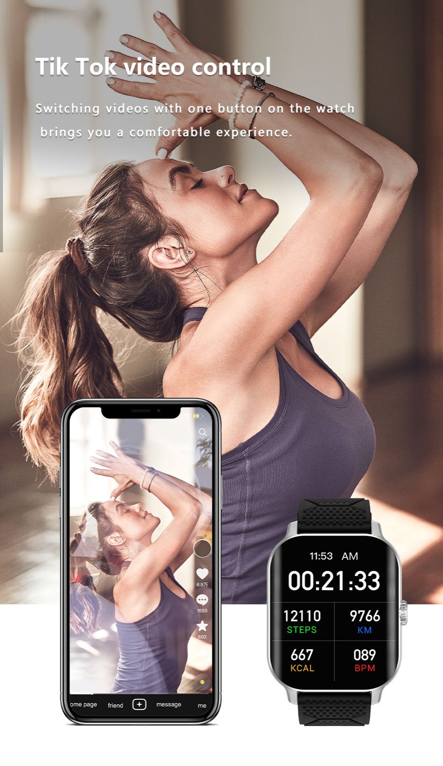 Men Women bluetooth smart watch 2.01 HD curved Screen NFC blood sugar Heart Rate Monitoring sports Smart bracelet Full Touch Wrist Watch For Women Stainless steel milanese Strap Fashion Men Smartwatch