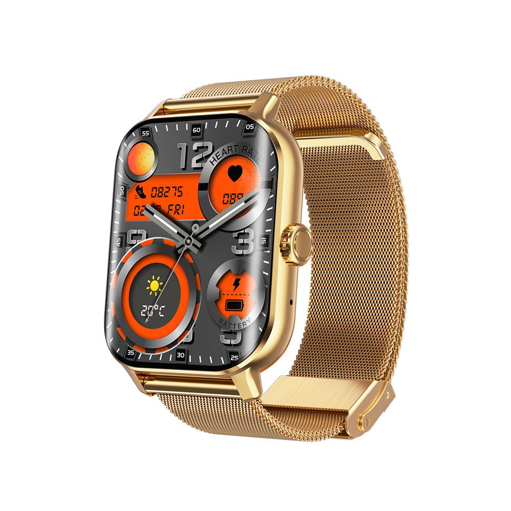 Men Women bluetooth smart watch 2.01 HD curved Screen NFC blood sugar Heart Rate Monitoring sports Smart bracelet Full Touch Wrist Watch For Women Stainless steel milanese Strap Fashion Men Smartwatch