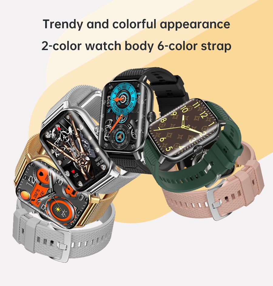 Men Women bluetooth smart watch 2.01 HD curved Screen NFC blood sugar Heart Rate Monitoring sports Smart bracelet Full Touch Wrist Watch For Women Stainless steel milanese Strap Fashion Men Smartwatch