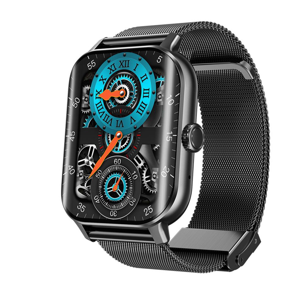 Men Women bluetooth smart watch 2.01 HD curved Screen NFC blood sugar Heart Rate Monitoring sports Smart bracelet Full Touch Wrist Watch For Women Stainless steel milanese Strap Fashion Men Smartwatch