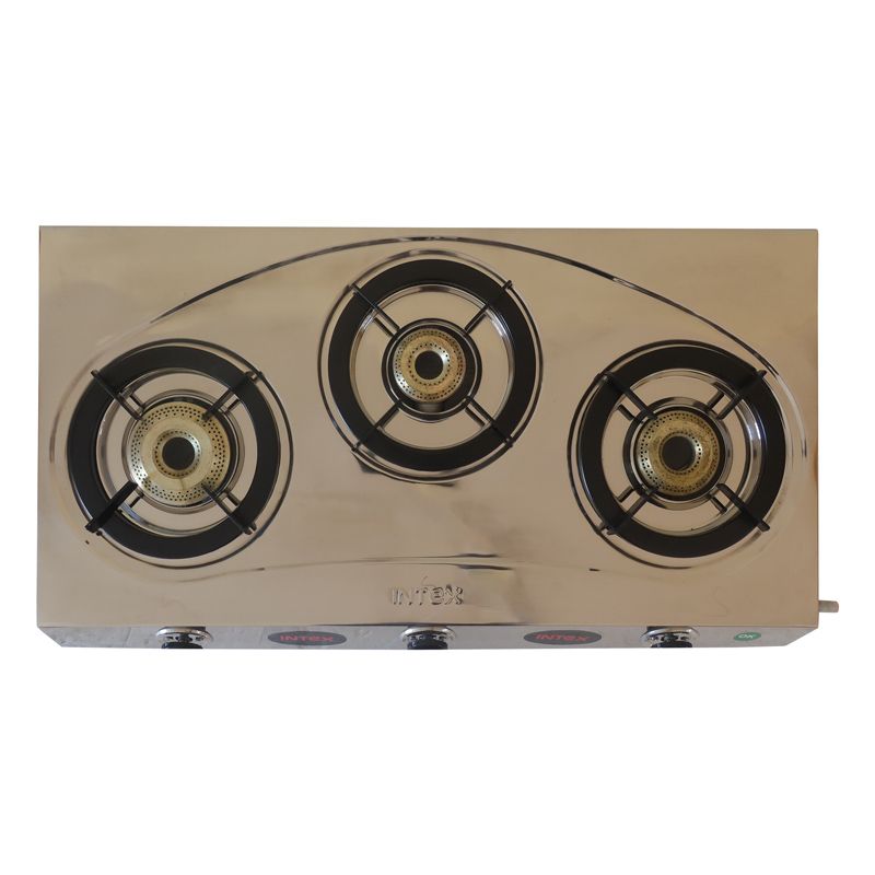 [BRAND] Intex  agni ultra gas stove 3 Brass Burners and Ergonomic designed knob