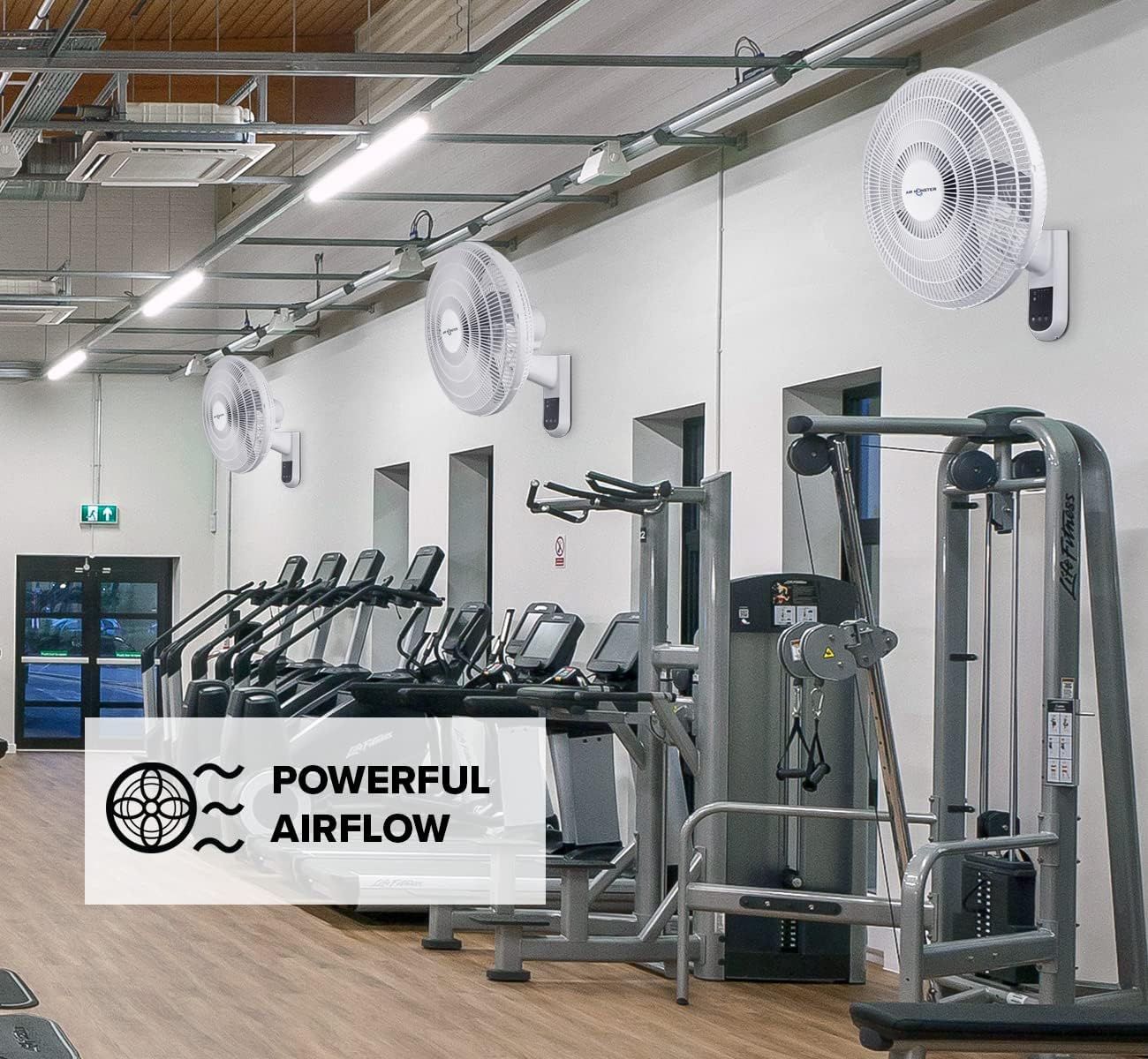 Intex Aroma Wall Fan 3 Speed Speed Control, Wall Mount 3 Blade High Speed Motor 2100 RPM