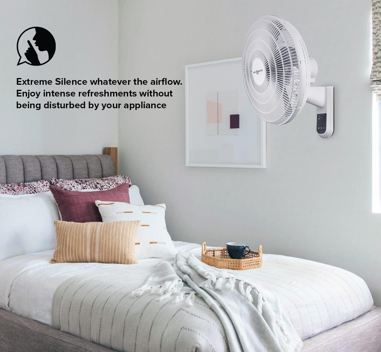 Intex Aroma Wall Fan 3 Speed Speed Control, Wall Mount 3 Blade High Speed Motor 2100 RPM