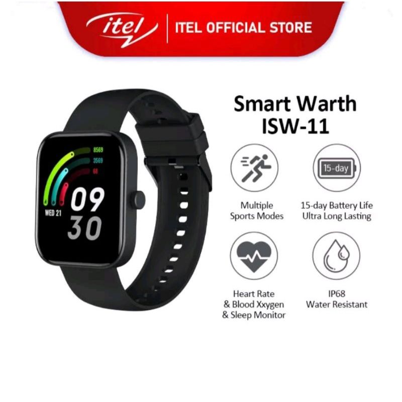 ( New Arrival ) Brand New Itel ISW-11 Bluetooth Call Waterproof Smart Watch Heart Rate/Blood Pressure/Blood Oxyge Monitor Smart Bracelet Wristband Fitness Tracker Men/Women Smart Watch