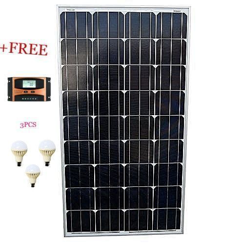 Sunnypex Solar Panel 100Watts+free Charger Controller+3bulbs(energy Saver 12 MONTHS WARANTY