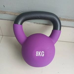 8KG NEOPRENE COATED GYM WORKOUT EXERCISE SINGLE HAND KETTLE BELL