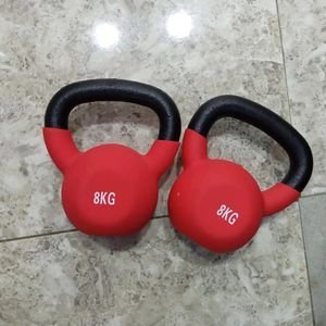 8KG NEOPRENE COATED GYM WORKOUT EXERCISE SINGLE HAND KETTLE BELL