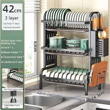 Heavy Duty 3 Tier Dish Rack With Cutlery Holder
Carbon heavy duty 3 tier dish rack with cutlery holder