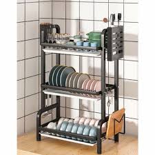 Heavy Duty 3 Tier Dish Rack With Cutlery Holder
Carbon heavy duty 3 tier dish rack with cutlery holder