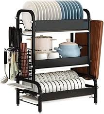 Heavy Duty 3 Tier Dish Rack With Cutlery Holder
Carbon heavy duty 3 tier dish rack with cutlery holder