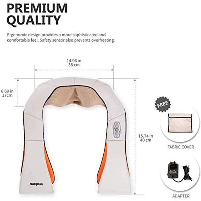 Shiatsu Back Massager - Shiatsu Neck and Shoulder Massager - Foot Massager - Kneading Massage Pillow w/ Heat