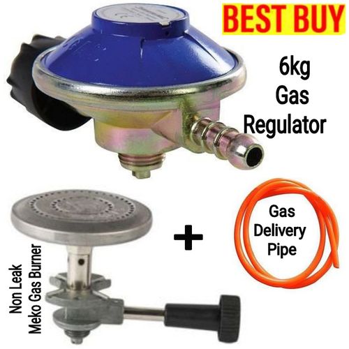 6Kg Gas Regulator+Gas Hosepipe + Non Leak Burner