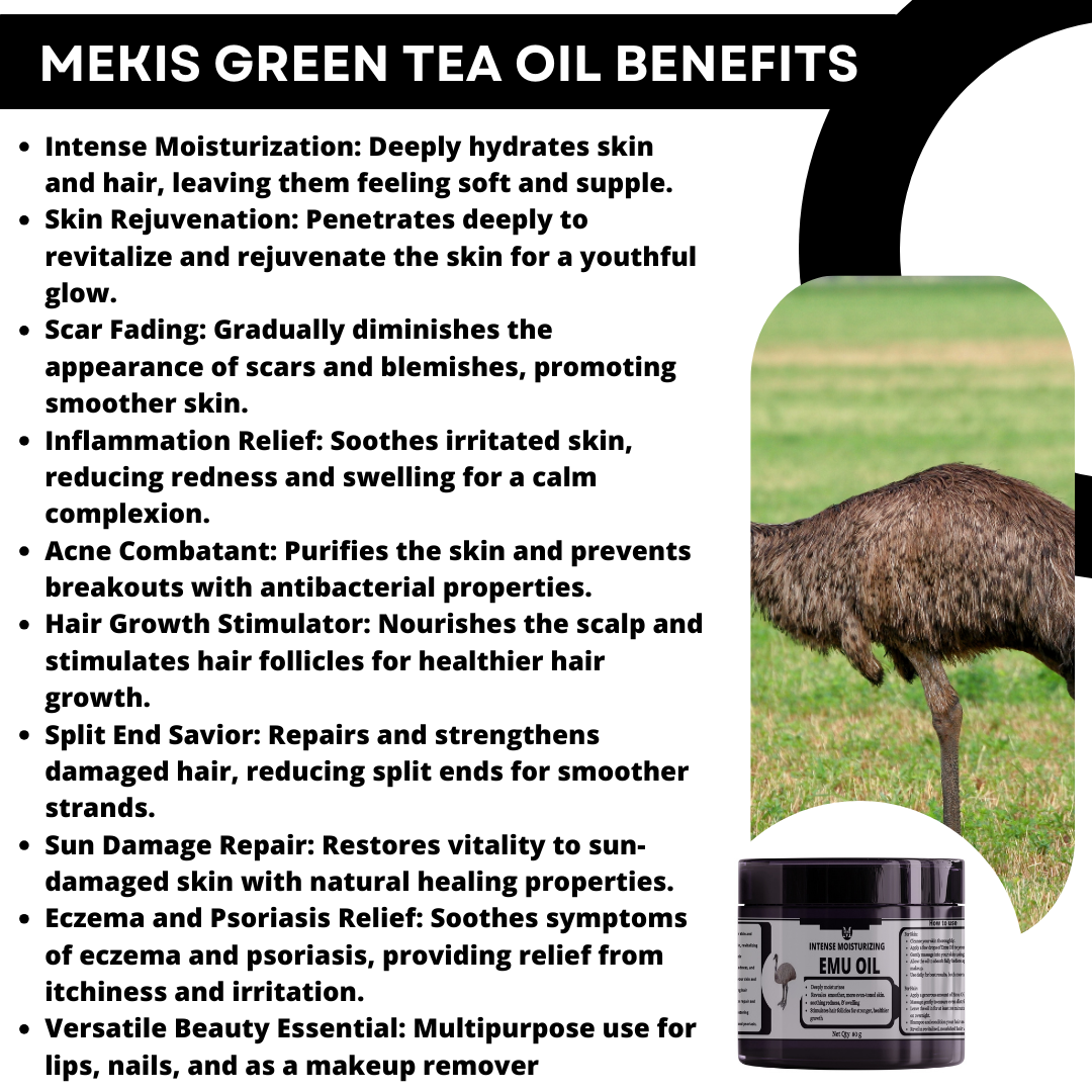 Emu Oil -( Semi Solid State),Scar Fading ,Acne Combatant, Hair Growth Stimulator ,Split End Savior & Eczema and Psoriasis Relief: