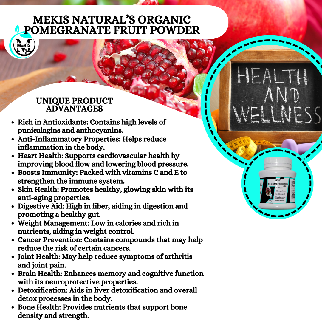 Pomegranate Fruit Powder - Reduce inflammation, Boosts Immunity, help reduce the risk of certain cancers,reduce symptoms of arthritis