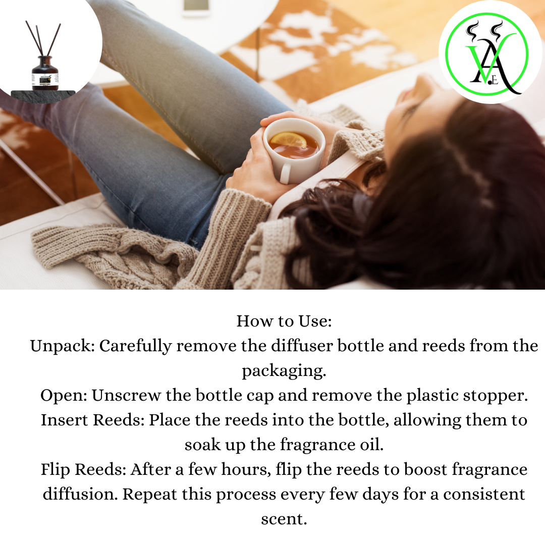 Reed Diffuser with - 50ml,purifies the air but also enhances the quality of your living space, creating a relaxed and romantic atmosphere