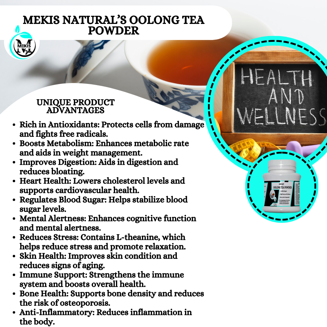 Oolong Tea Powder - Aids in effective weight management,Reduces bloating,Lowers cholesterol levels & stabilize blood sugar levels