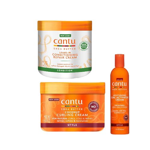 Cantu Coconut Curling Cream+ Curl Activator+ Shea Butter Leave In