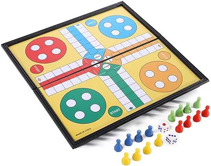 UPGRADED 5 in 1 Chess Game Board Set Board Game Portable Travel Board Game Mini Magnetic Chess Game Chess board Flying Chess Checker Snake Chess Draughts Ladders Checker Educational Toy for Kids 6+