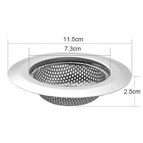 2PCS Kitchen Sink Strainer Stainless Steel 11.5cm - 2.5cm depth - Upgrade Never Rust - Kitchen Sink Strainer Basket - Food Catcher for Kitchen Sinks - Garbage Disposal Strainer