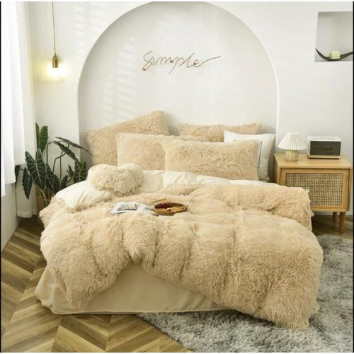 FLUFFY PILLOW CASES,1 BEDSHEET,1 DUVET