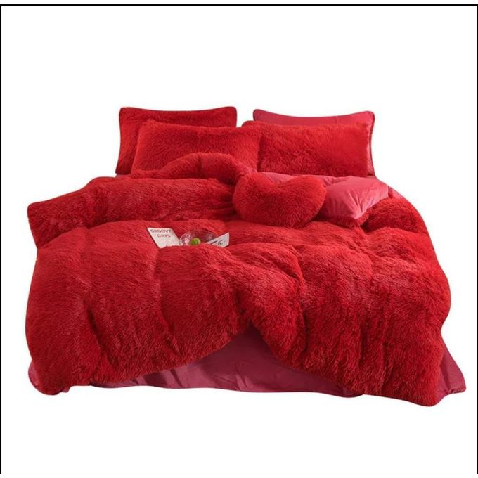 FLUFFY PILLOW CASES,1 BEDSHEET,1 DUVET