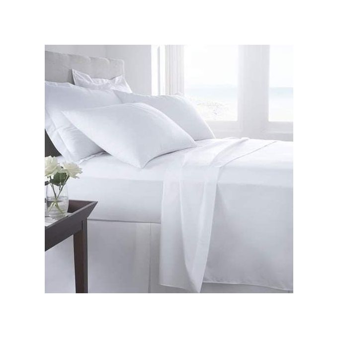 7*7 luxury white plain bedsheets