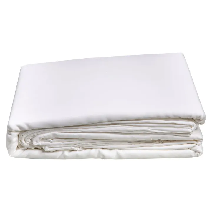 White Cover Set 4pcs King 1 Duvet Cover, 1 Fitted Sheet and 2 Pillowcases