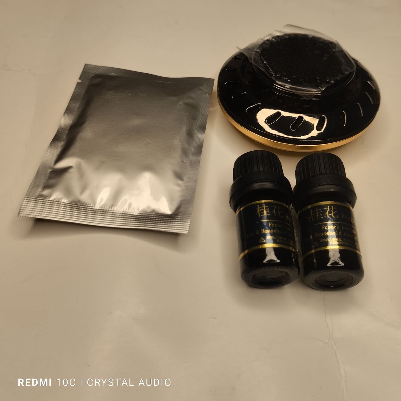 Car Solar Perfume Diffuser Car Air Freshener Fragrance Ornament Long Lasting Light Scent Decoration -Osmanthus Scent perfect for Ladies