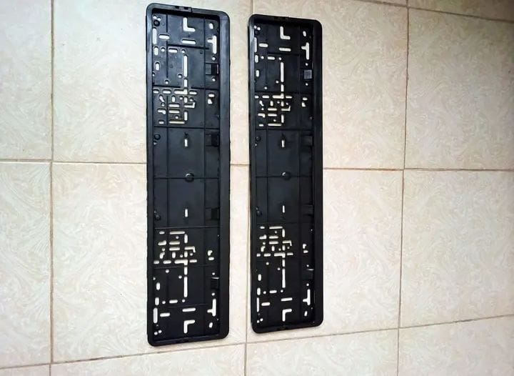 New Generation NTSA Black Plastic Number Plates Holders SET