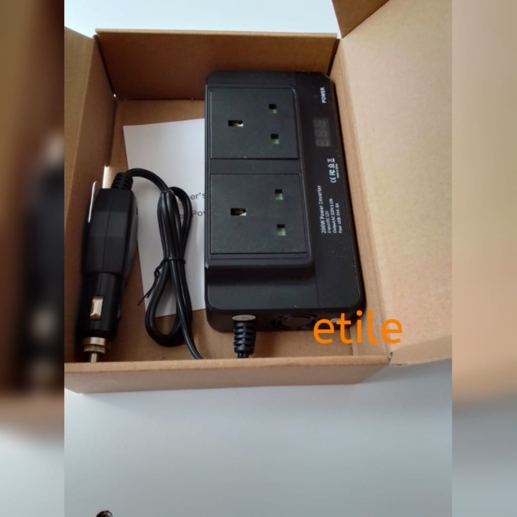 Car Power Inverter, 200W With 2 Socket Ports And 4 USB Ports