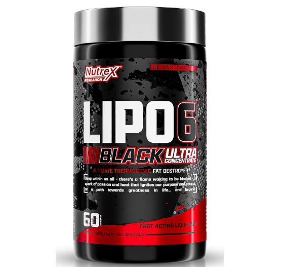 Nutrex Research Lipo-6 Black Ultra Concentrate - Thermogenic Energizing Fat Burner Supplement, Increase Weight Loss, Energy & Intense Focus