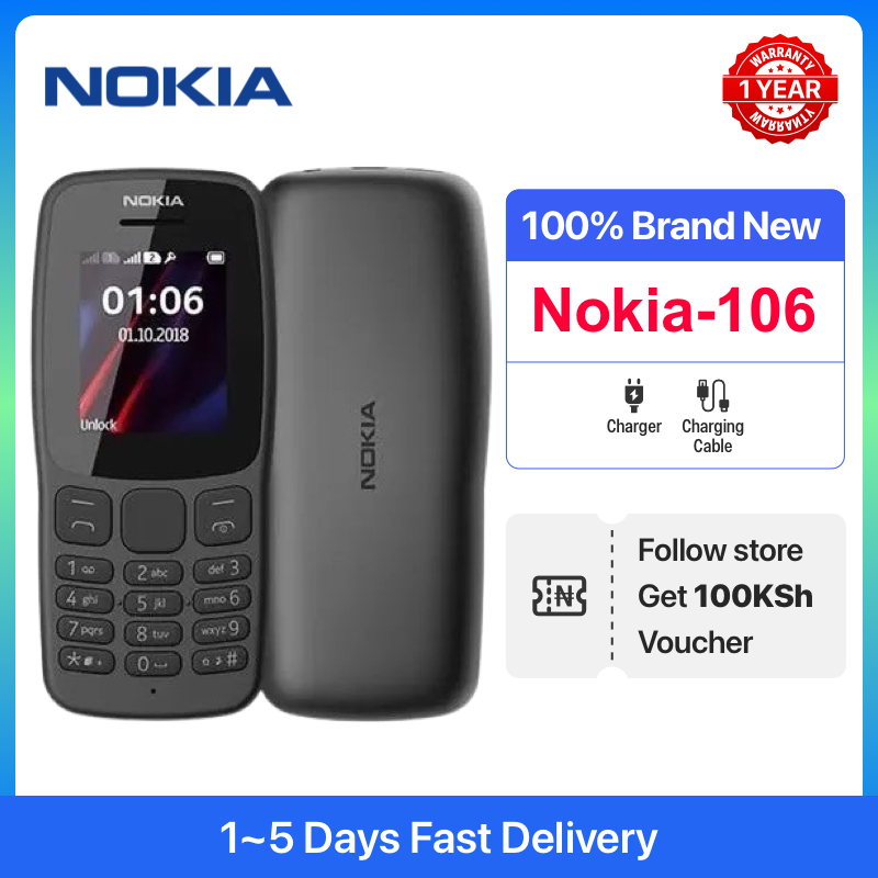 New Original Nokia 106  800 mAh 1.8" Dual SIM Cards Unlocked Cheap Durable Old Phone Classic Featur