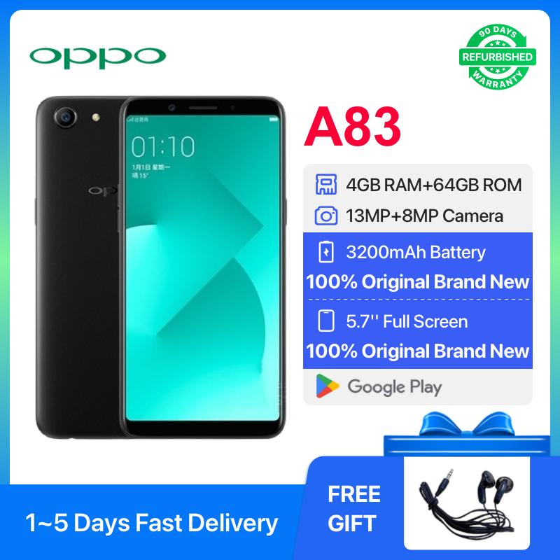 Refurbished OPPO A83 3GB RAM 32GB ROM 5.7inch 3200mAh Dual SIM 8MP+13MP  Android Smartphones/Mobile Phones