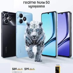 NEW REALME NOTE 50 64GB ROM + 3GB RAM 6.74"INCHES ULTRA CLEAR SCREEN IPS LCD Display Dual SIM (Nano-SIM)Dual SIM (Nano-SIM) USB TYPE C 5000 mAh Li-Po Battery IPS4 ANDROID 13