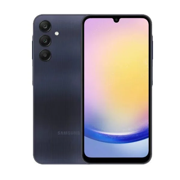 Brand New Samsung Galaxy A25 128GB ROM +6GB RAM Android 14,One UI 6Main camera:50MP + 8MP + 2MPFront camera:13 MPDisplay:6.5 inchProcessor: Octa-core Exynos 1280 Battery: 5,000 mAh,