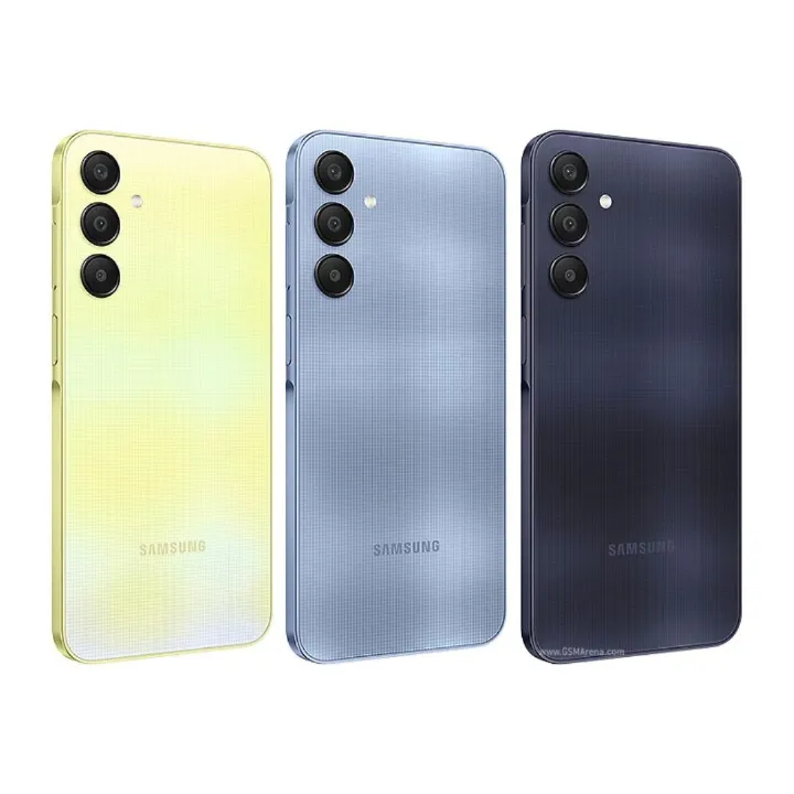 Brand New Samsung Galaxy A25 128GB ROM +6GB RAM Android 14,One UI 6Main camera:50MP + 8MP + 2MPFront camera:13 MPDisplay:6.5 inchProcessor: Octa-core Exynos 1280 Battery: 5,000 mAh,