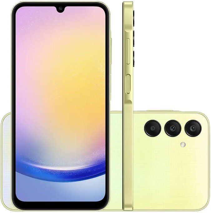 Brand New Samsung Galaxy A25 128GB ROM +6GB RAM Android 14,One UI 6Main camera:50MP + 8MP + 2MPFront camera:13 MPDisplay:6.5 inchProcessor: Octa-core Exynos 1280 Battery: 5,000 mAh,