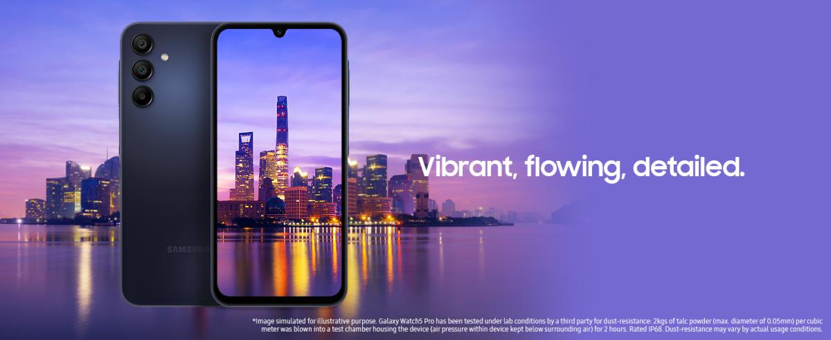 Brand New Samsung Galaxy A25 128GB ROM +6GB RAM Android 14,One UI 6Main camera:50MP + 8MP + 2MPFront camera:13 MPDisplay:6.5 inchProcessor: Octa-core Exynos 1280 Battery: 5,000 mAh,