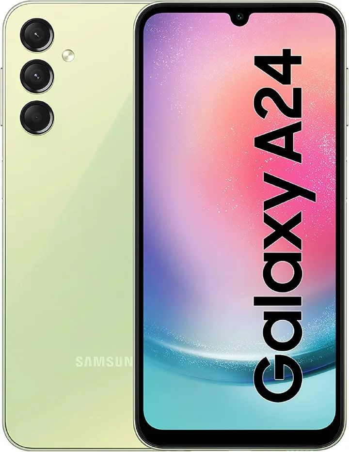 Samsung Galaxy A24 6.5" 90Hz AMOLED 128GB + 4GB 50MP+5MP+2MP Back | 13MP Front Camera 5000mAh 25W Charging Android 13 Side Fingerprint Unlock 4G LTE Dual SIM Smart Phones