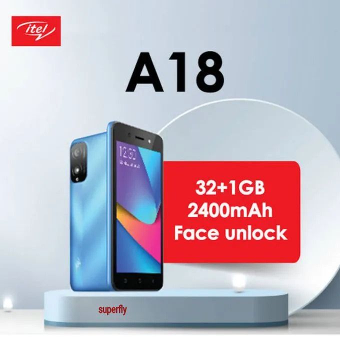 Itel A18 32GB ROM + 1GB RAM 5.0" Dual SIM 2400mAh Batttery Smart Phones Phone