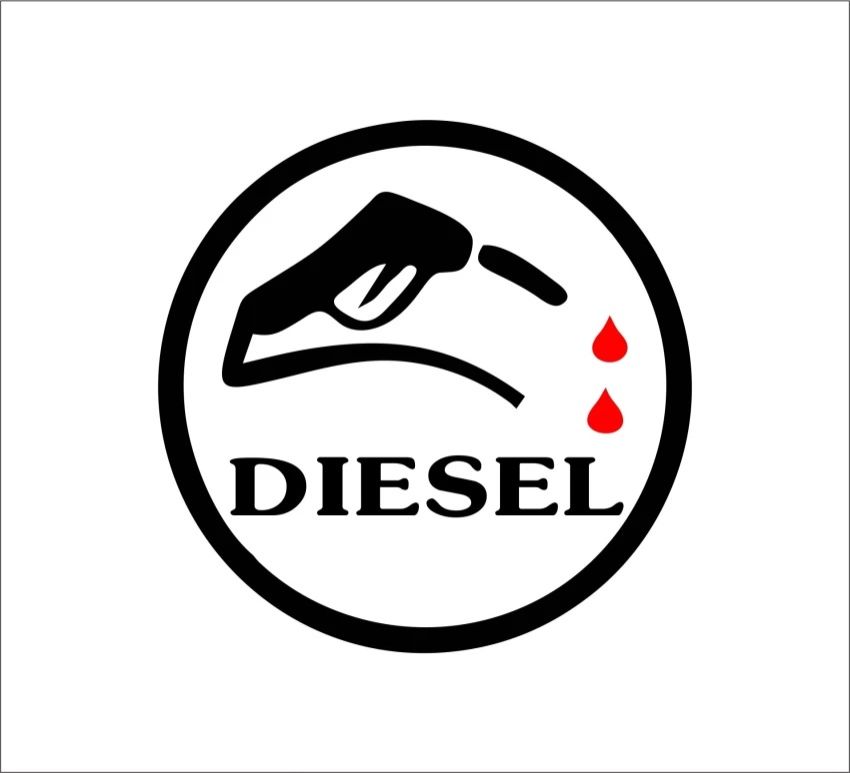 diesel fuel tank car sticker