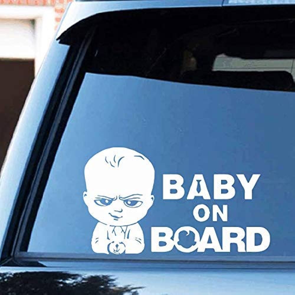 boss baby on board car sticker