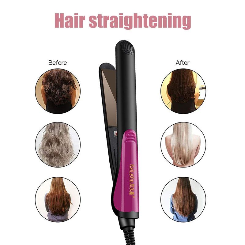 Curling Iron Hair Straightener Straight Curly Hair Dual-Use Bangs Splint Does Not Hurt Hair Household Ironing Hair Straightener Hair Styling Tools Hair Beauty Straightening Board Heating Plate