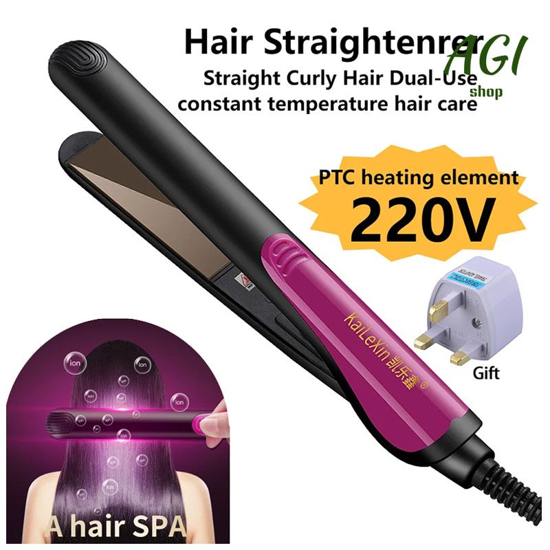 Curling Iron Hair Straightener Straight Curly Hair Dual-Use Bangs Splint Does Not Hurt Hair Household Ironing Hair Straightener Hair Styling Tools Hair Beauty Straightening Board Heating Plate