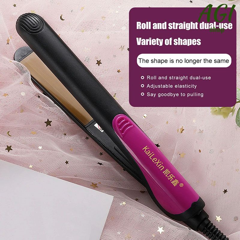 Curling Iron Hair Straightener Straight Curly Hair Dual-Use Bangs Splint Does Not Hurt Hair Household Ironing Hair Straightener Hair Styling Tools Hair Beauty Straightening Board Heating Plate