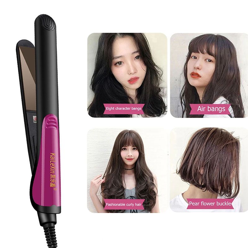 Curling Iron Hair Straightener Straight Curly Hair Dual-Use Bangs Splint Does Not Hurt Hair Household Ironing Hair Straightener Hair Styling Tools Hair Beauty Straightening Board Heating Plate
