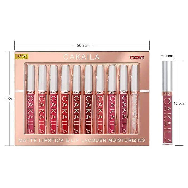 10 PCS Lipstick Set Makeup for women Waterproof Long lasting Cosmetics Korean makeup Matte Lipstick Fresh Glossy Girl Ladies Makeup